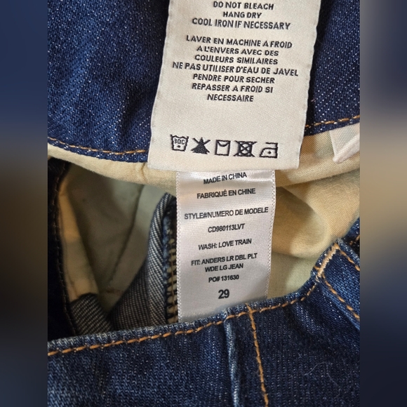 Alice + Olivia Anders Low Rise Pleated Wide Leg Jeans Love Train Dark Wash Sz 29 - Picture 14 of 16